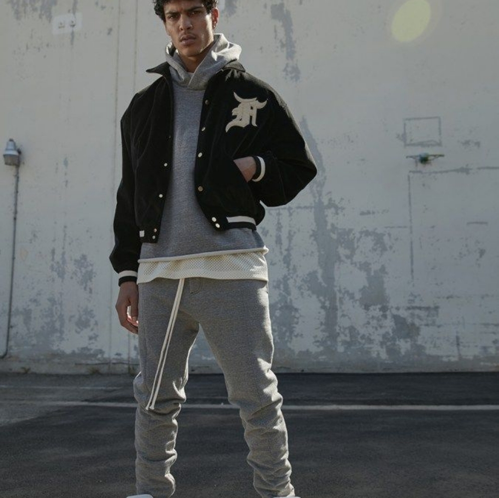 Fear of God varsity zip up jacket
